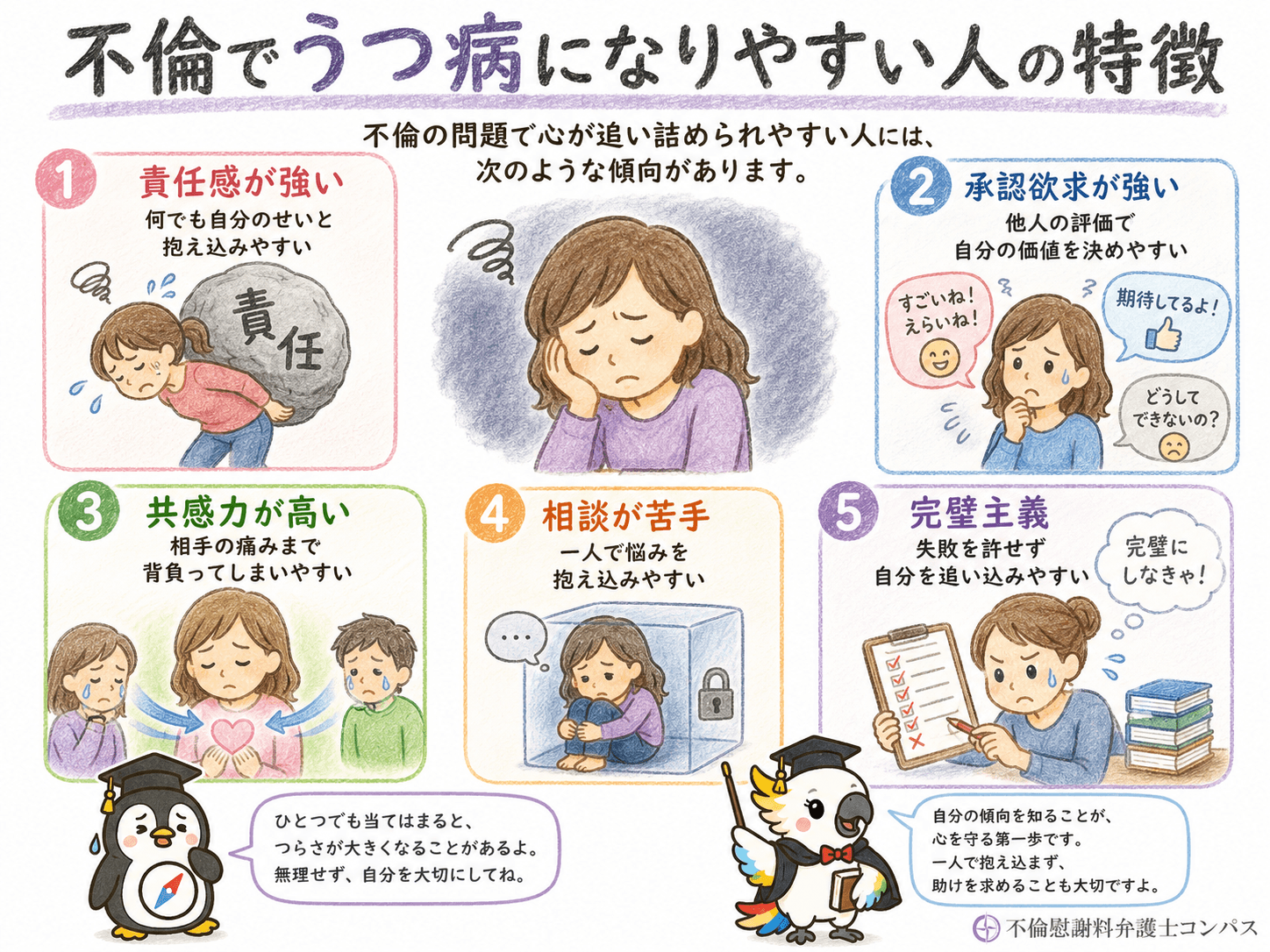 ２章　不倫でうつ病になりやすい人の特徴５つ